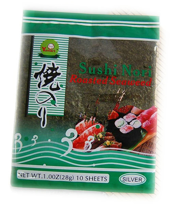 28g Kosher φύκι 10 Yaki Nori φύλλα με το αρχικό περιτύλιγμα