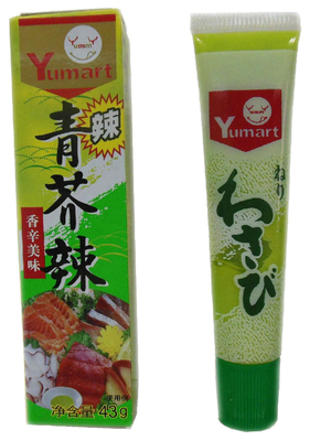 Οργανική σκόνη καρυκευμάτων Wasabi σουσιών Haccp στο καρύκευμα σωλήνων 43g